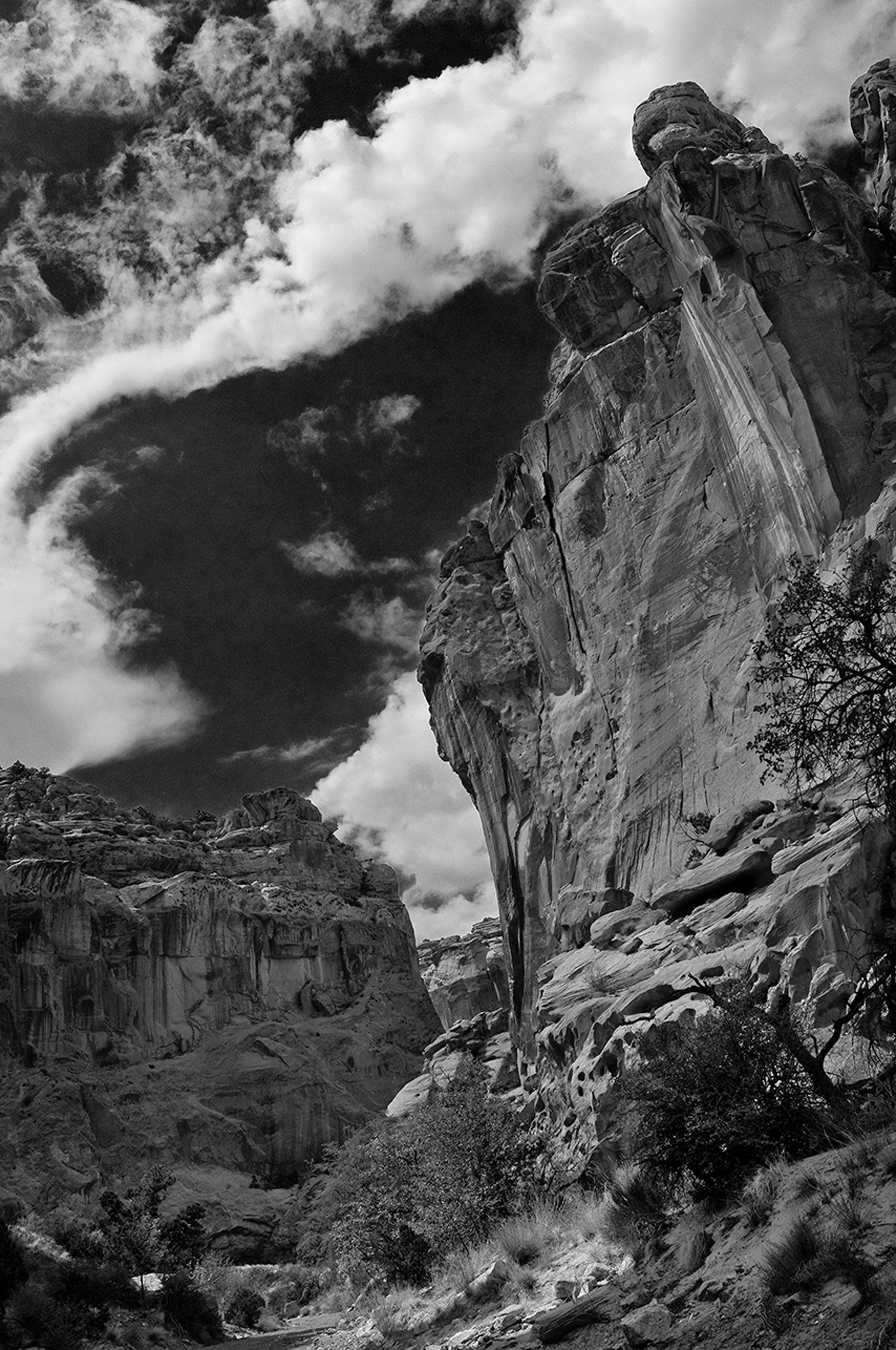Arroyo and Clouds Capitol Reef UT