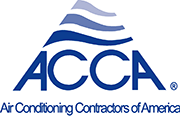 ACCA logo: Blue triangle with layered wave design above 