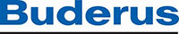 Buderus logo in blue text with a black rectangle underneath.