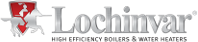 Lochinvar logo with a red shield and a silver unicorn, and the text 
