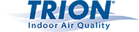 Logo for Trion: blue text, 