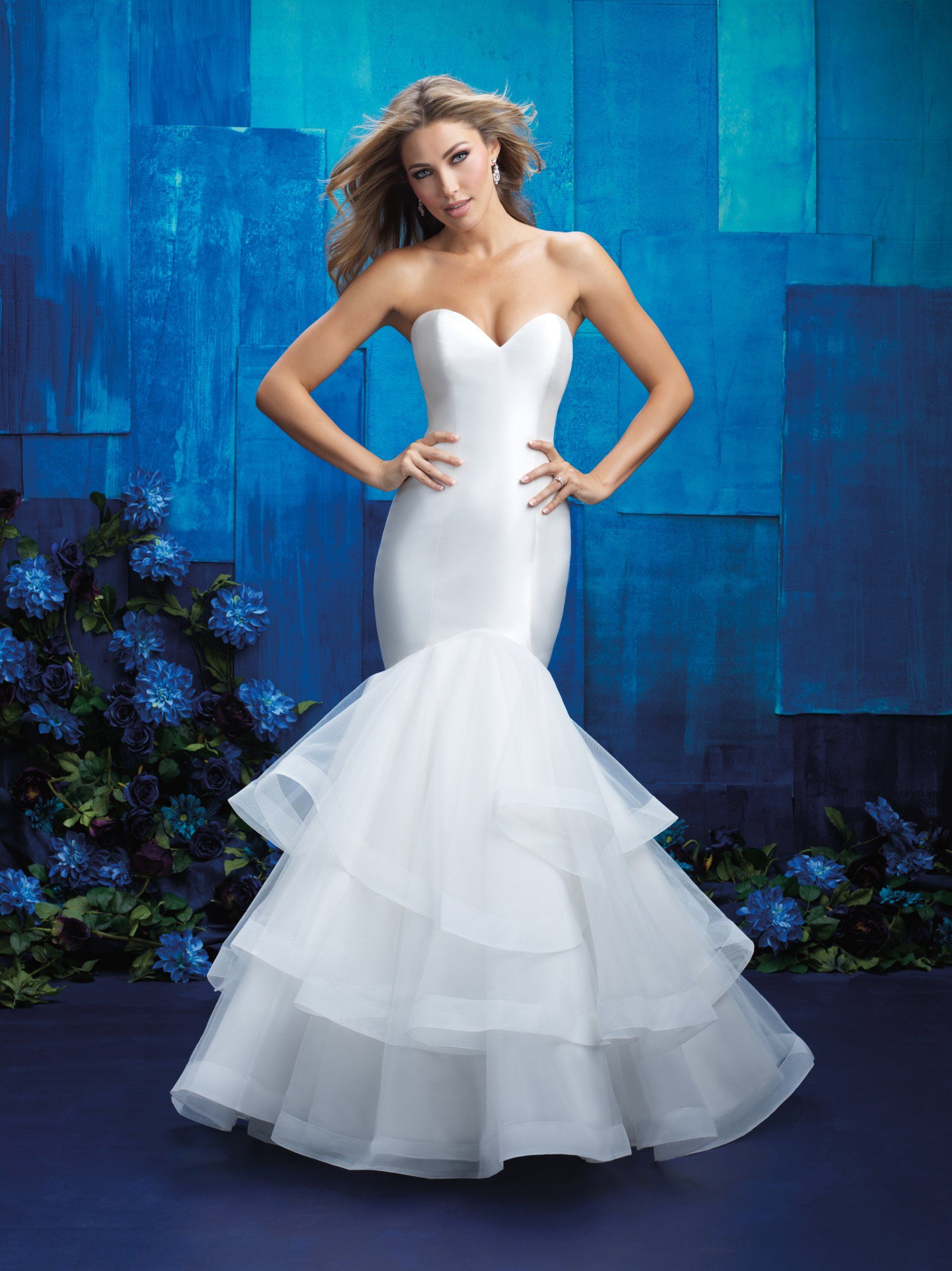Contact us for a lace fit and flare bridal gown with sweetheart neckline