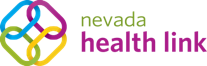 Nevada Health Link logo with interlocking colorful shapes and text.