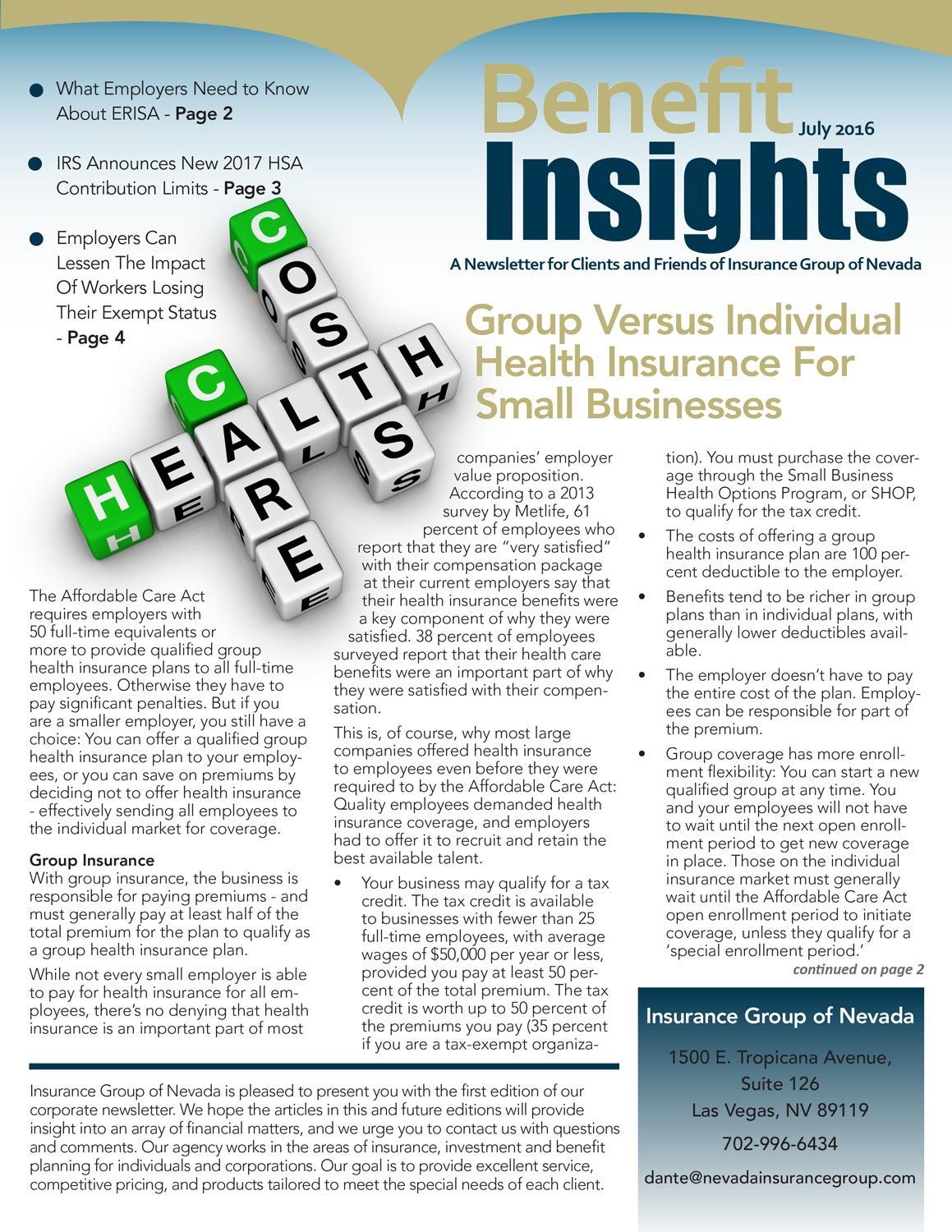 Magazine cover with the title 