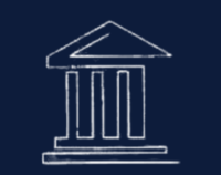 A black and white line drawing of a person wearing a medical coat and stethoscope, with a cross symbol on their chest.