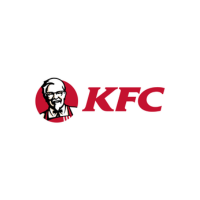 KFC logo with Colonel Sanders illustration and red text on a white background