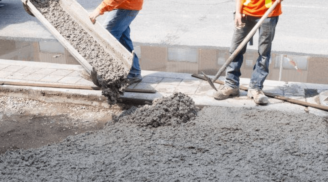 New concrete is poured after old concrete is damaged in fairfield, OH