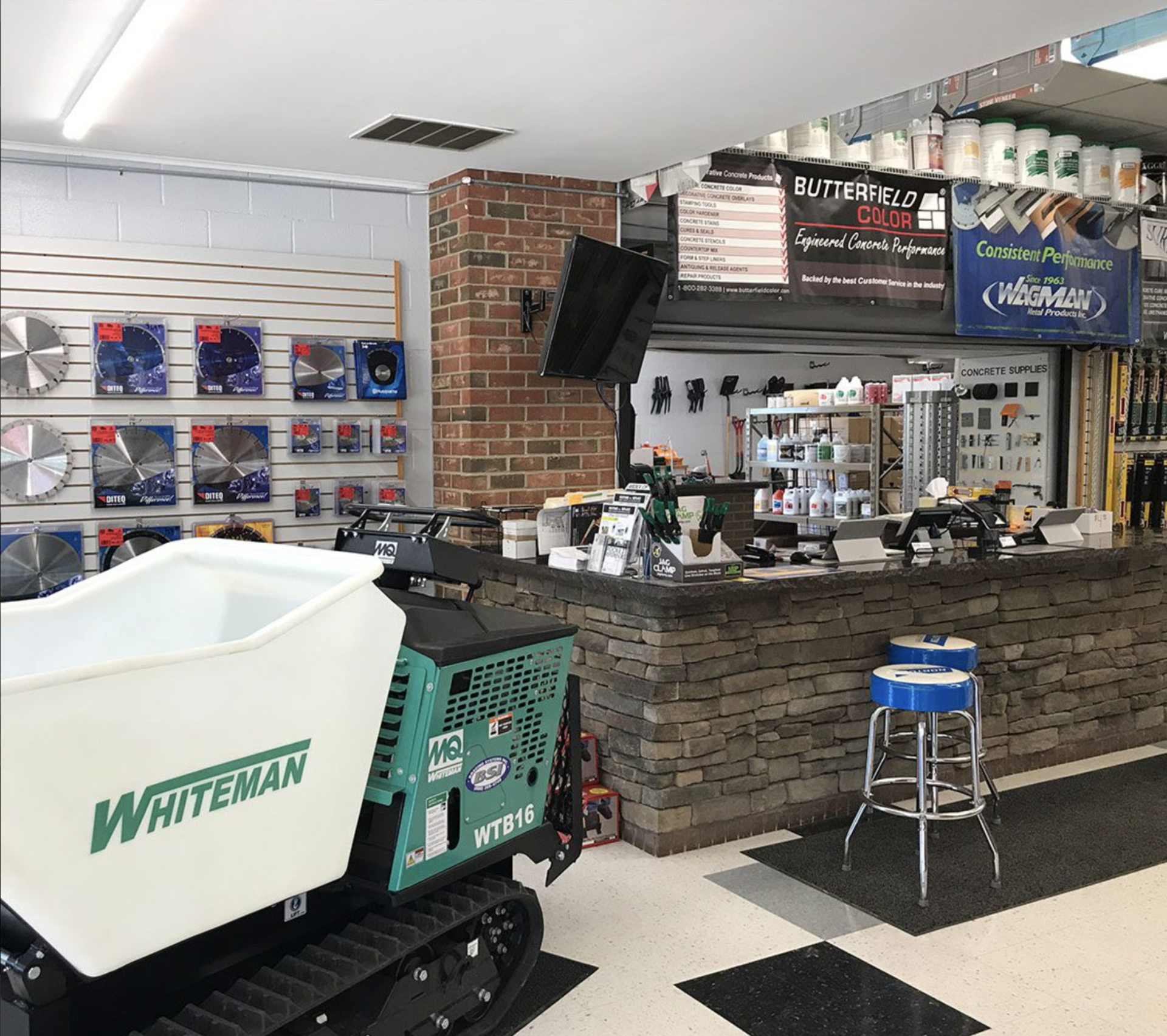 concrete and masonry supply warehouse