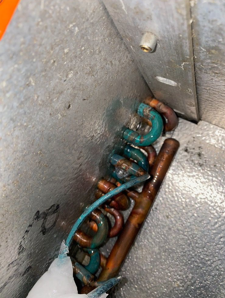 Copper Refrigeration Coils Inside a Freezer — Refrigeration & Air Conditioning in Central Coast, NSW
