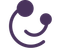 ein lila Kreis mit zwei Kreisen darauf