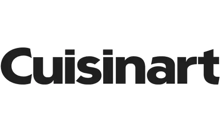 A black and white logo for cuisinart on a white background.