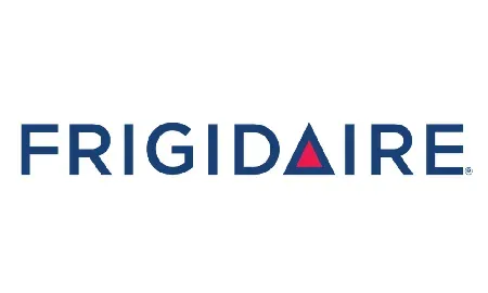 The frigidaire logo is blue and red on a white background.