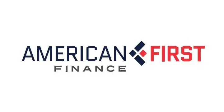 The american first finance logo is on a white background.