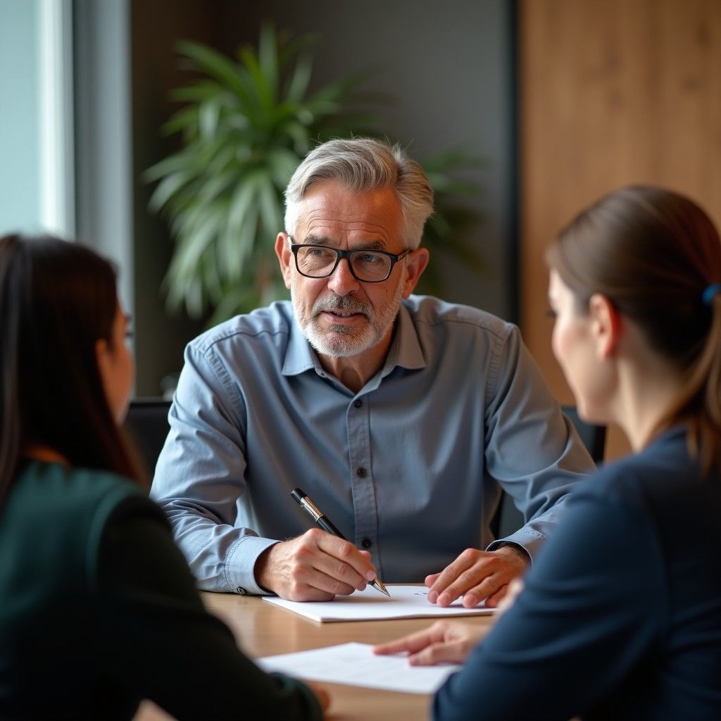 Website designer talking to SMME clients about designing a conversion-first website.