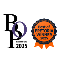Logo for Best of Pretoria Reader's Choice Awards 2025. Features 