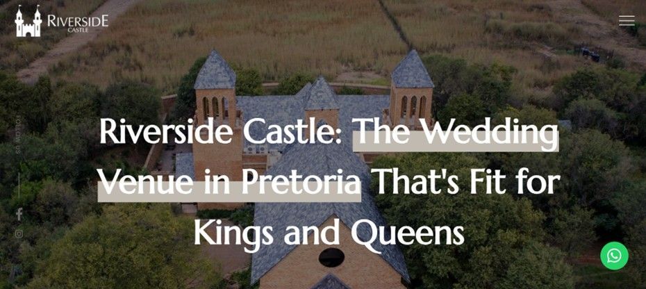 Pivot2Connect designed the interactive modern website for Riverside Castle, an exceptional wedding venue.