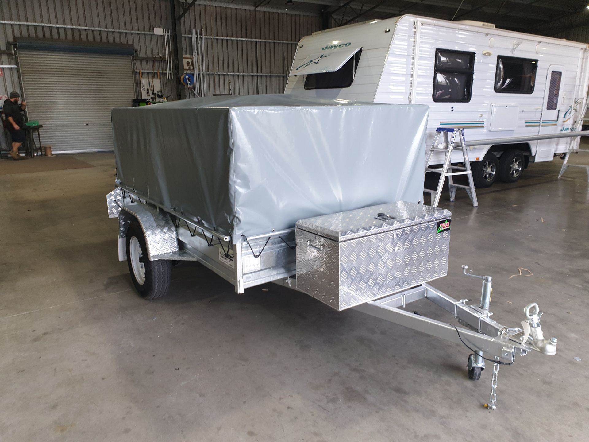 Trailer Parked in Garage — South Nowra, NSW — Nowra Canvas