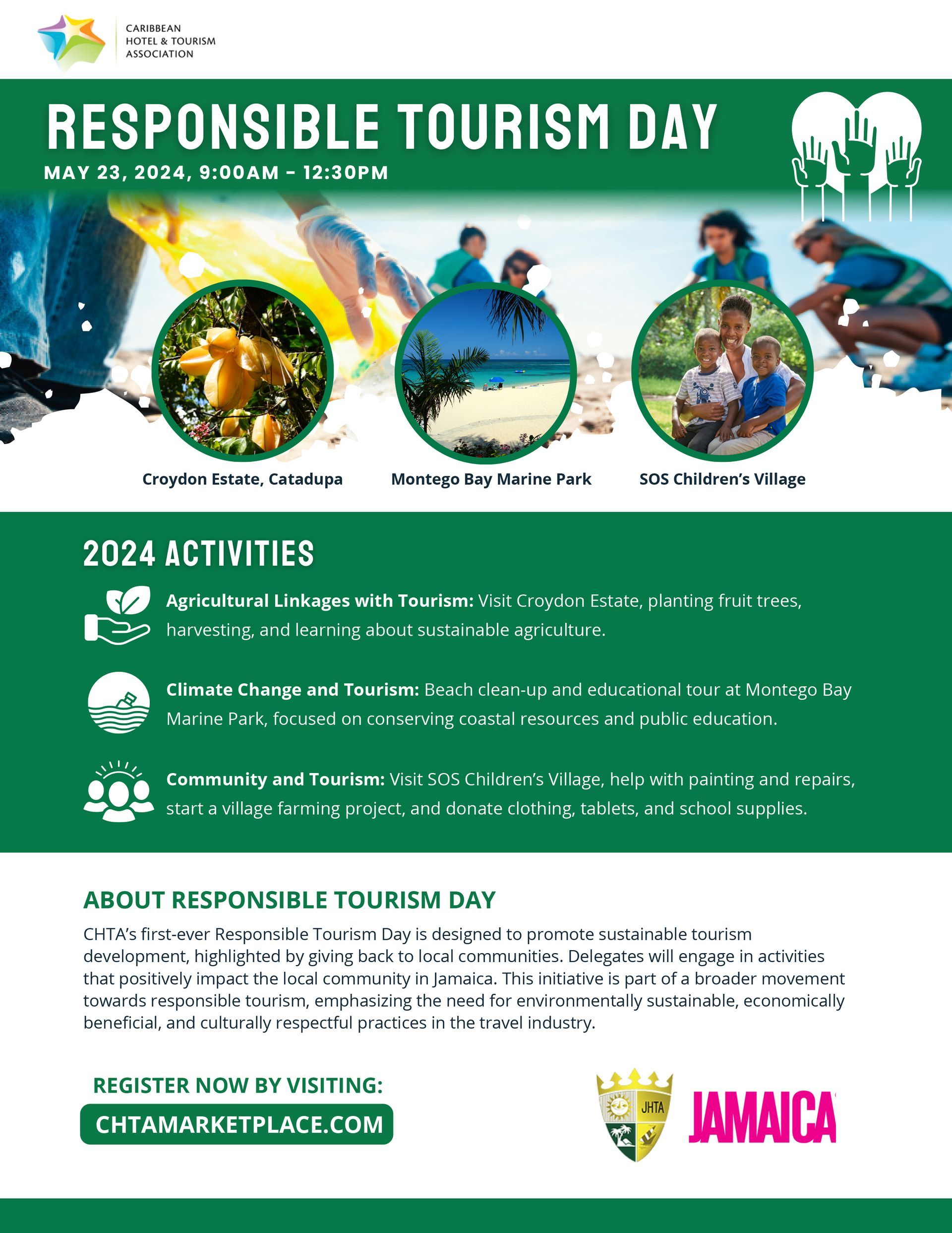 A poster for responsible tourism day in jamaica