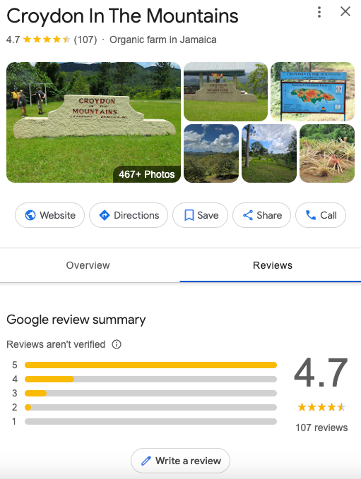 croydon in the mountains google profile reviews