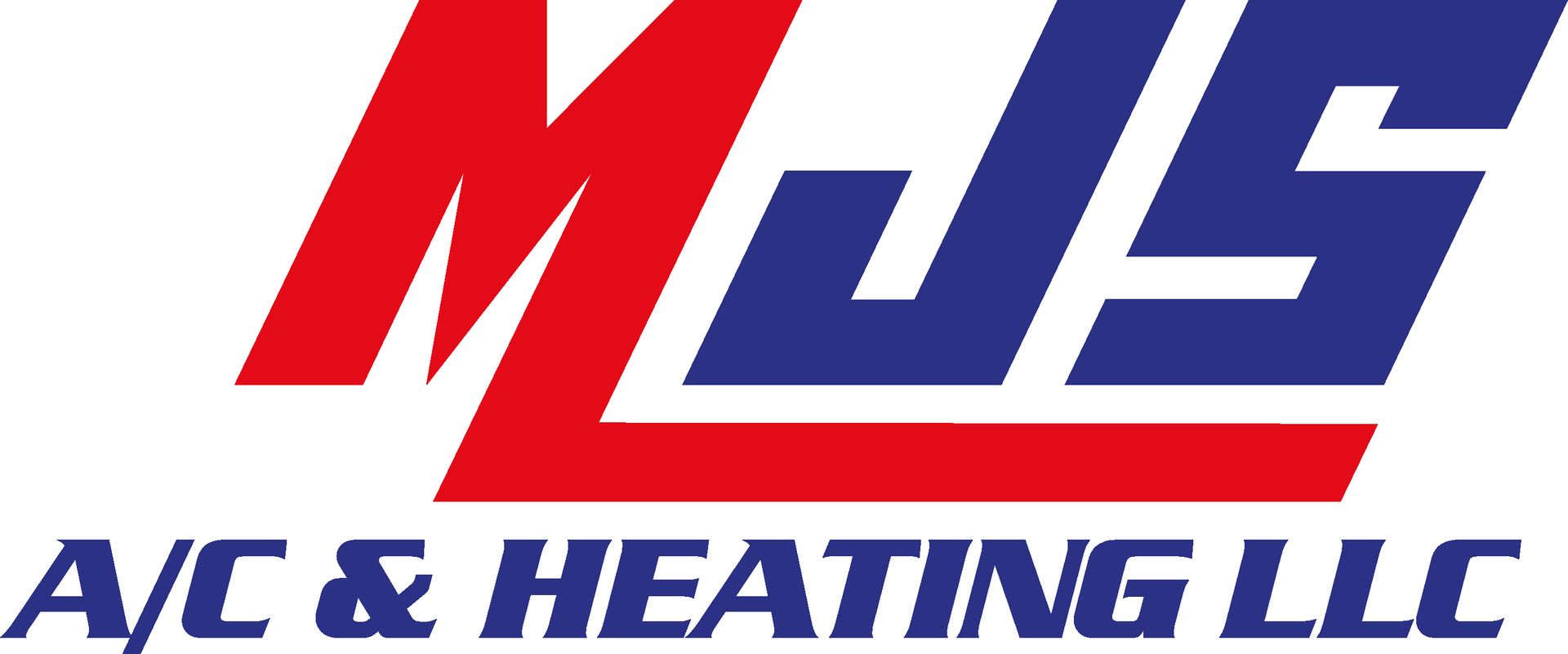 Logo for MJS A/C & Heating LLC. Features red "M" and "L" with blue "J" and "S".
