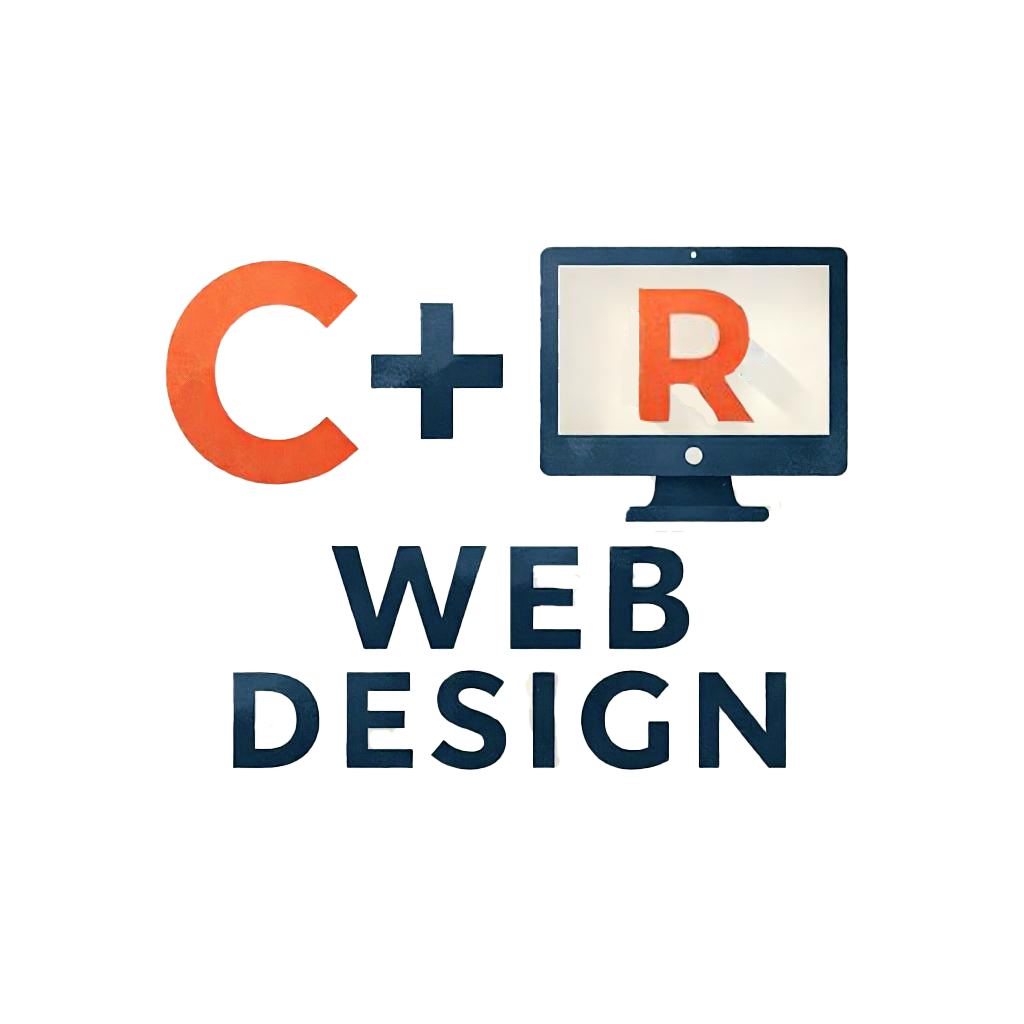 A logo for  called cr web design a Milwaukee Wisconsin based company