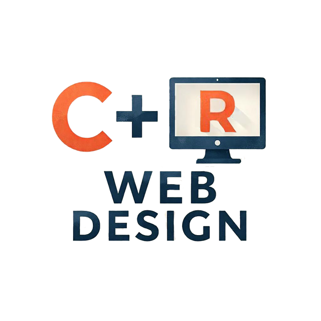 A logo for  called cr web design a Milwaukee Wisconsin based company
