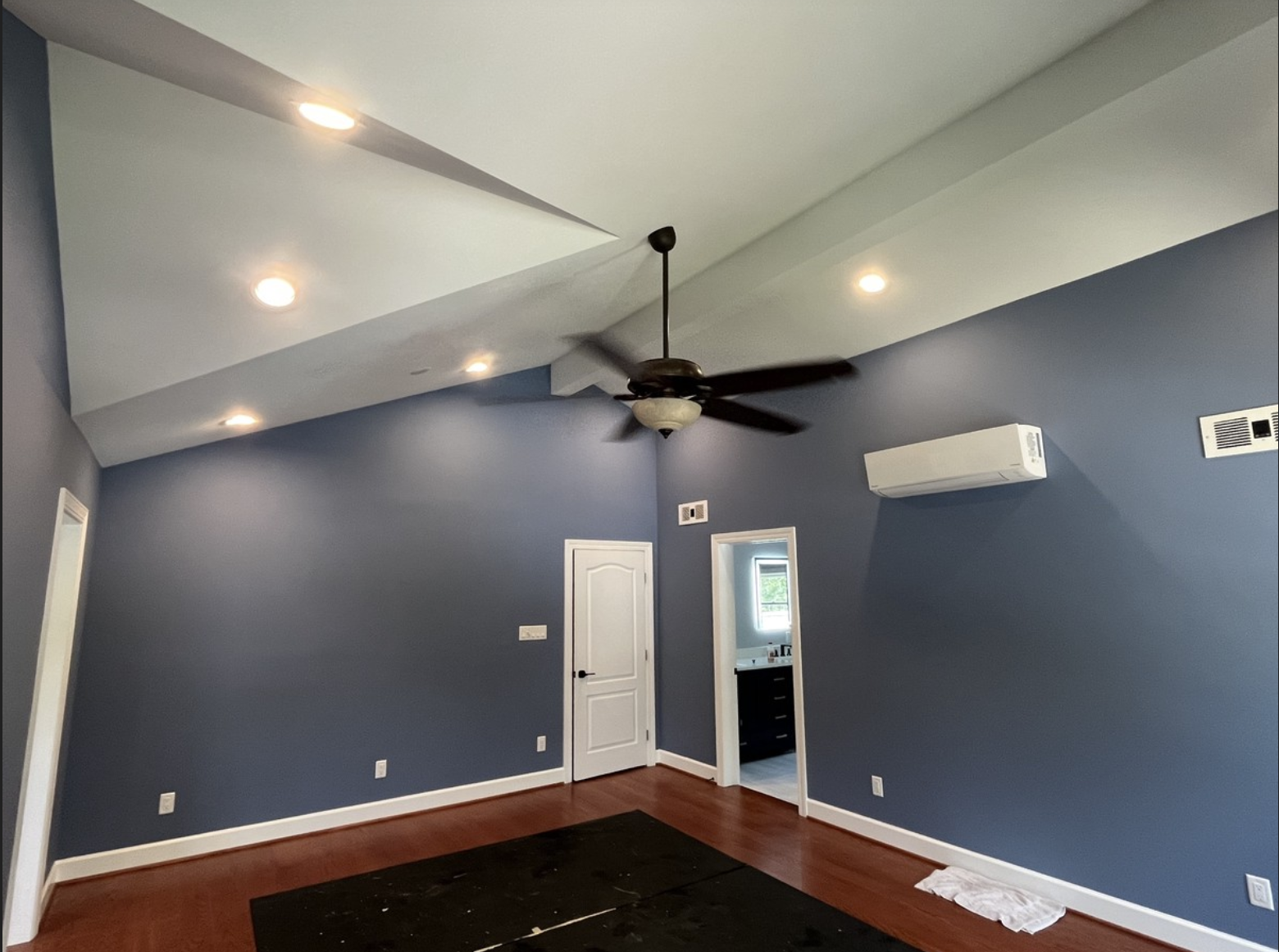 Home interior painting project with complex ceiling in Wilmington