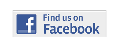 A facebook logo that says find us on facebook