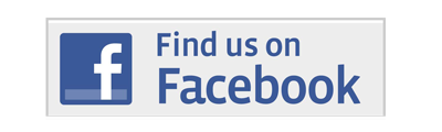 A facebook logo that says find us on facebook