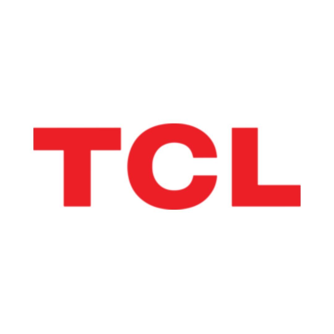 Logotipo rojo "TCL".