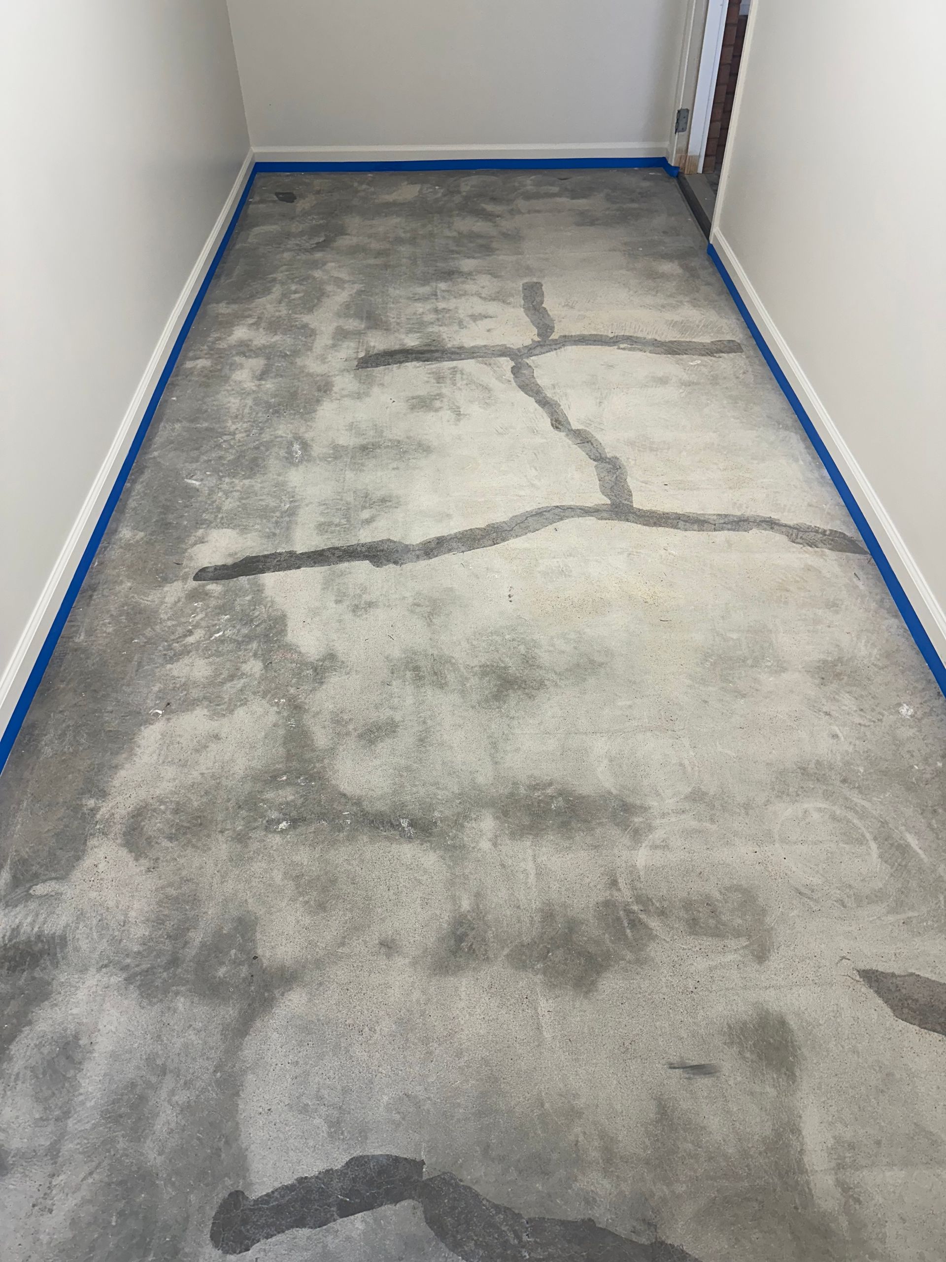 Before Polyurea Epoxy Garage Floor Coating