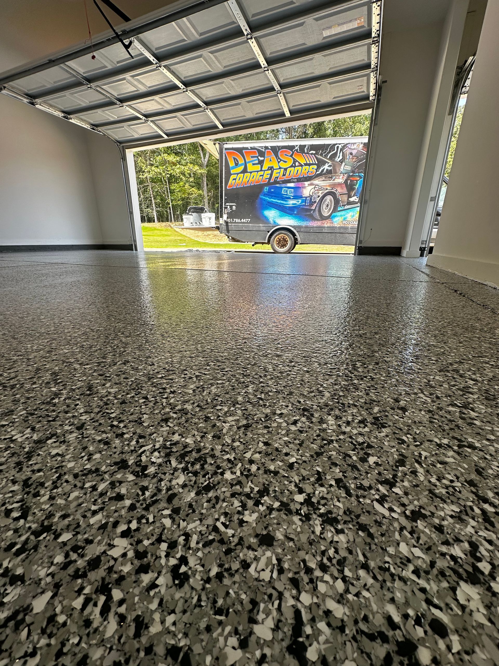 After Polyurea Epoxy Garage Floor Coating