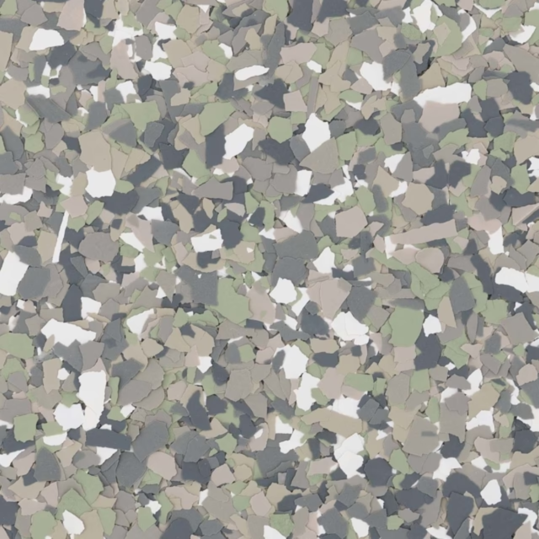 A close up of a camouflage pattern on a floor.