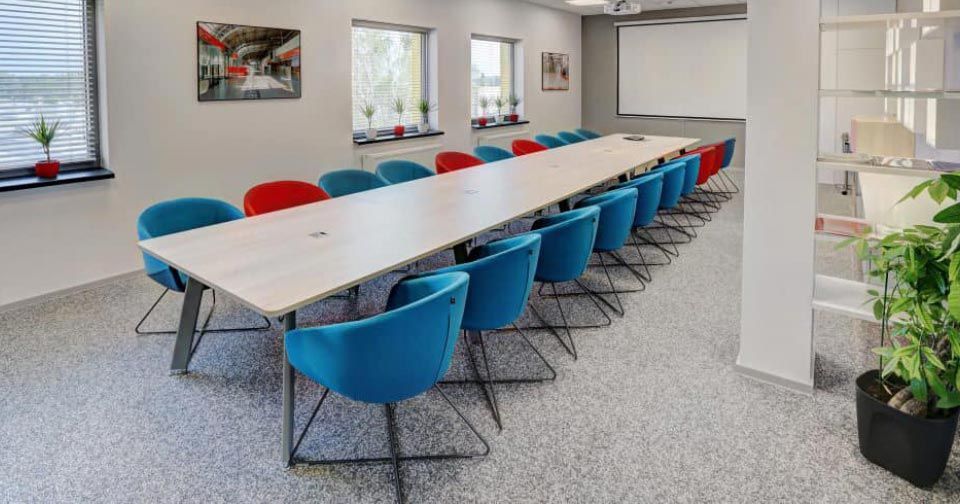 Office Buildings Polurea Epoxy Floor Installation