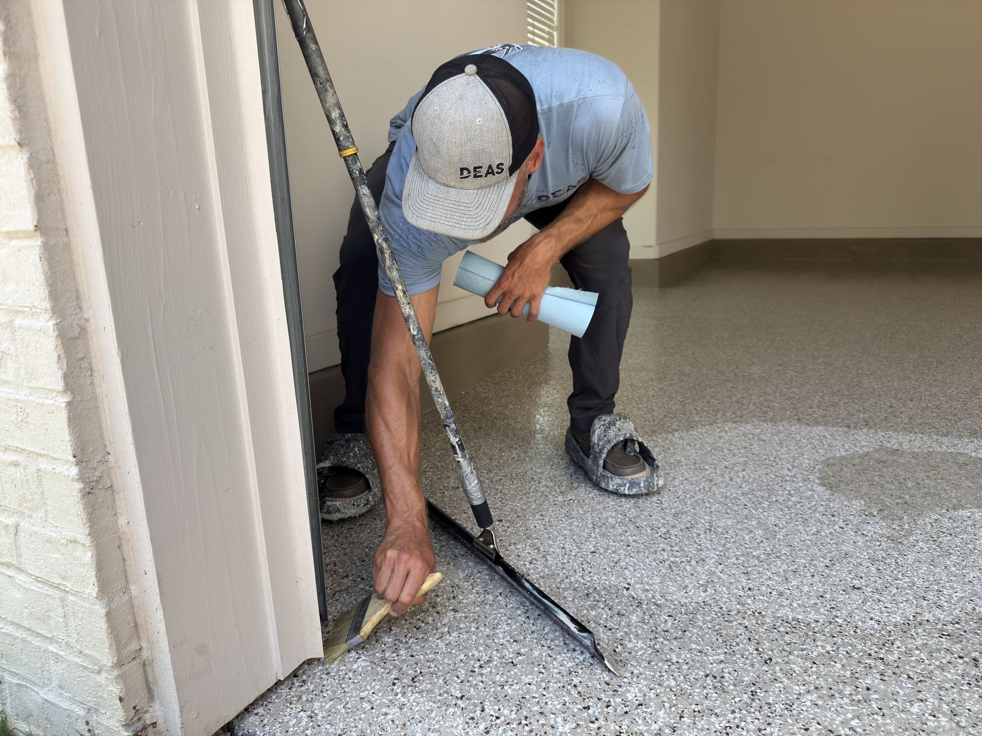 Polyurea Epoxy Garage Floor Coating Closeup