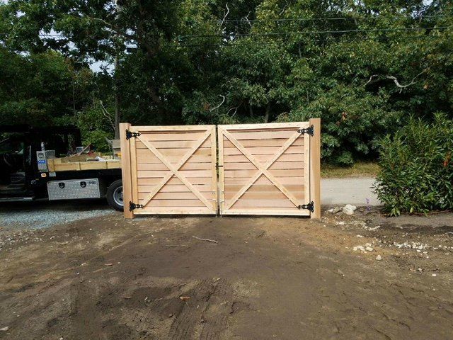 Fence Door — Double Wooden Fence Door in East Falmouth, MA