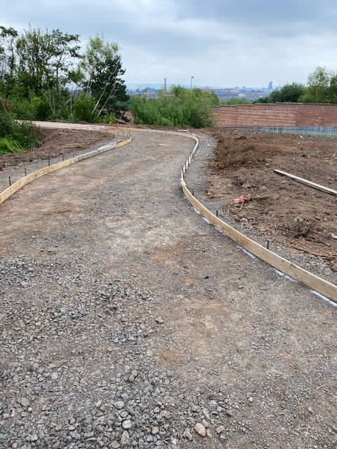 Early building work on a new footpath