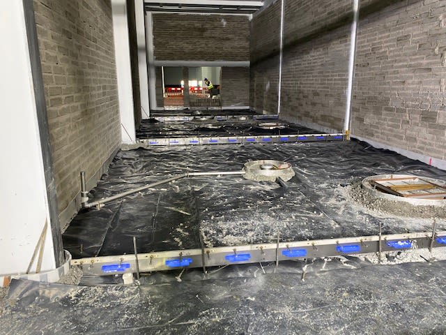 Floor area before concrete is poured