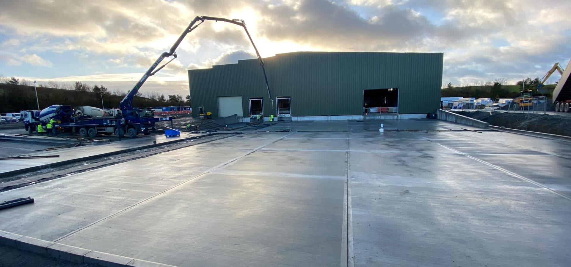 Large outdoor concrete floor