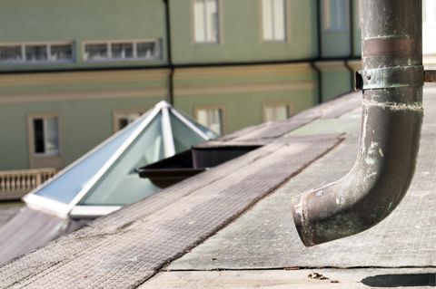 water pipe in the roof