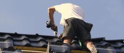 One of our roofing services team at work in Pagosa Springs, CO