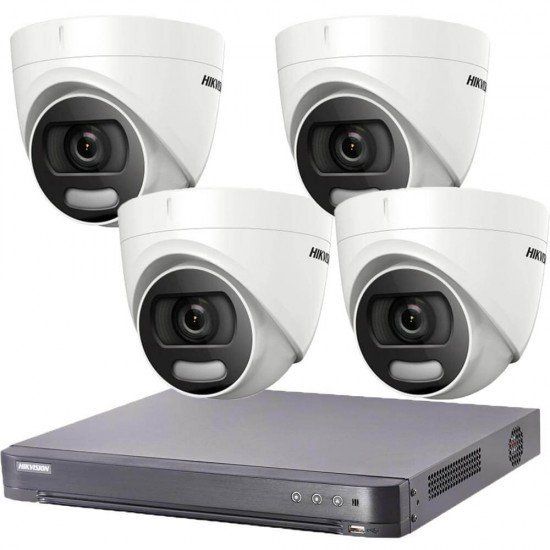Hikvision IP four camera CCTV system