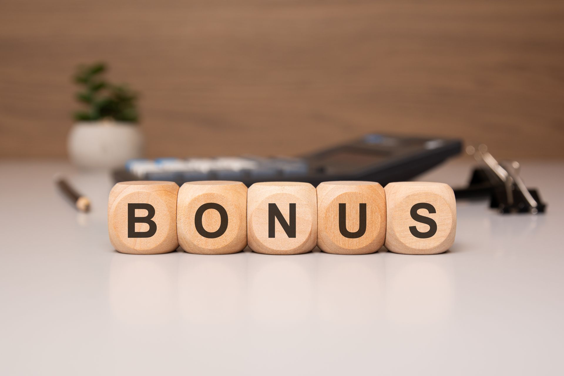 Wooden blocks spelling 