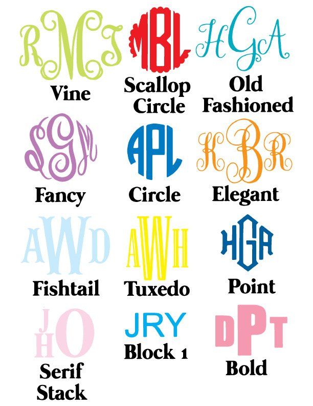 Fonts | Macon Monogramming - Gifts, Apparel, & More!