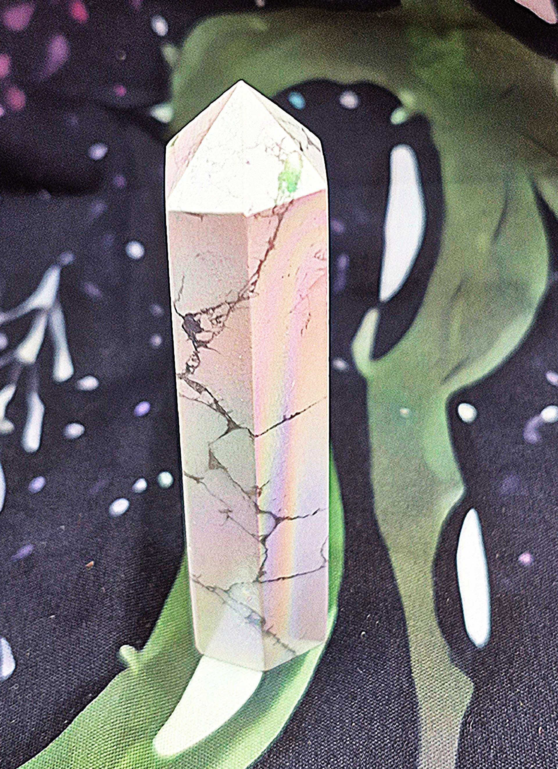 Howlite Crystal Tower