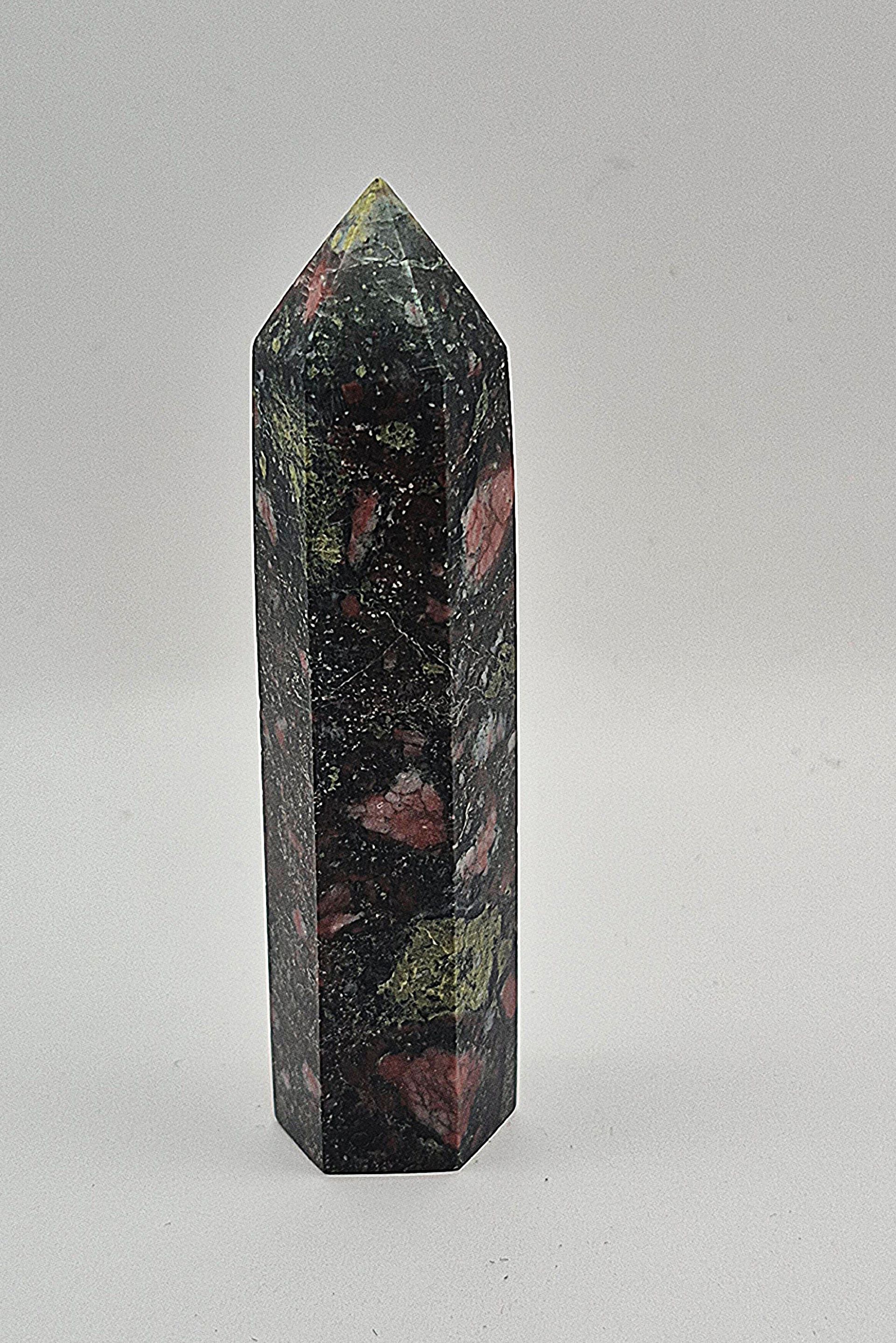 Plum Blossom Jasper Crystal Tower
