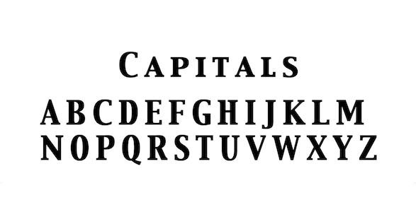 Custom engraving, font option - Capitals