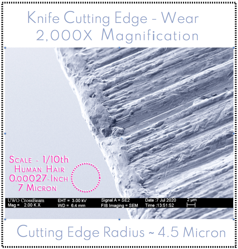 Knife Cutting Edge, Normal Wear, Side View