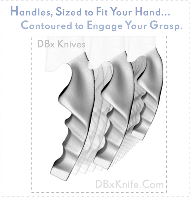 DBx Knife Handles - Sized & Contoured to fit Your Hand