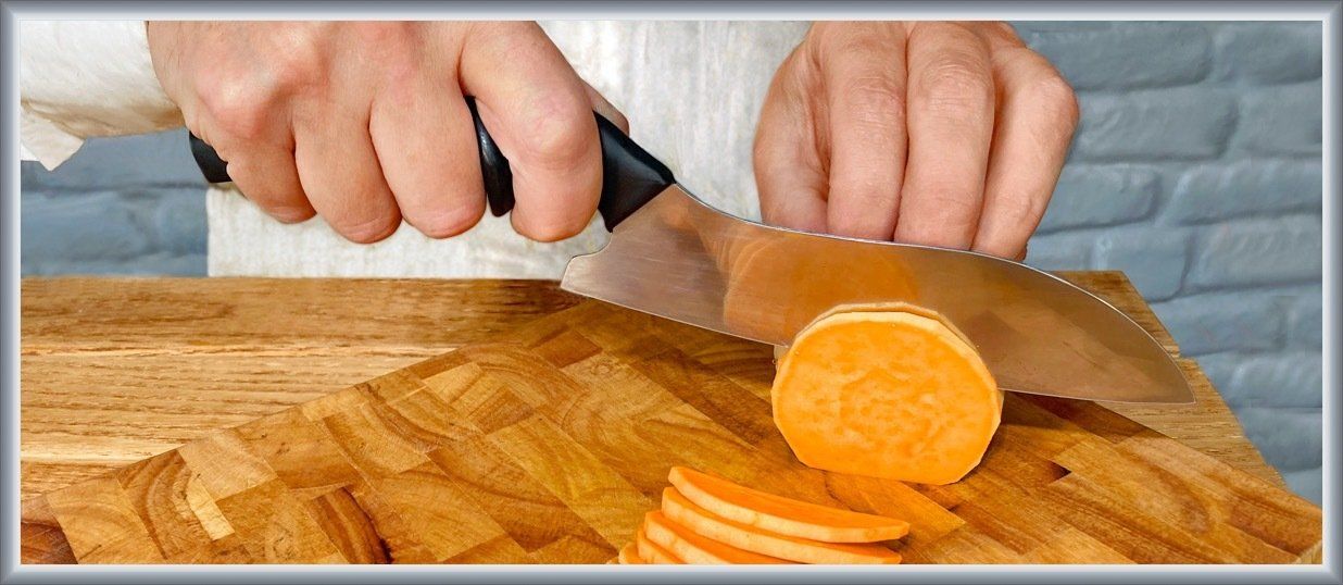 Slicing Sweet Potatoes